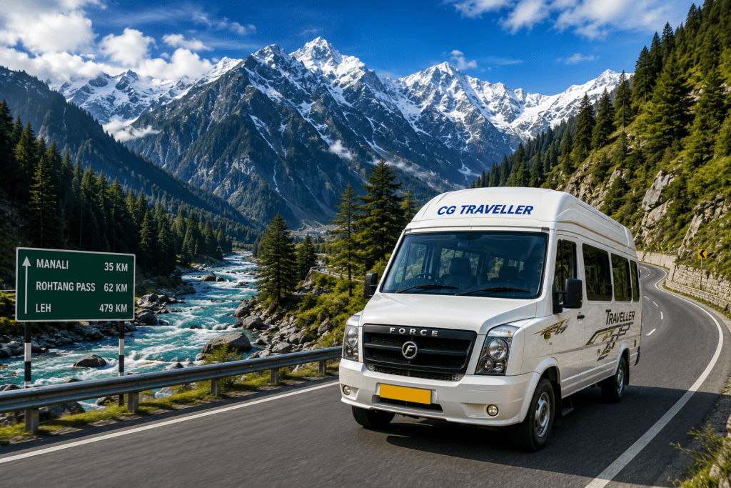 Raipur to Manali Tempo Traveller